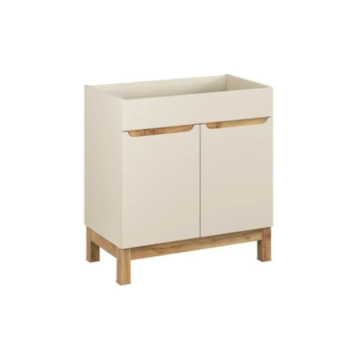 Omarica pod umivalnikom BORI 80D Kopalniški blok BORI 80 je možno naročiti v kompletu (kopalniški bloki BORI) ali pa po posameznih elementih po vaši izbiri. Omarica pod umivalnikom BORI