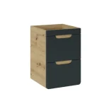 Kopalniški blok BUBA DARK je možno naročiti v kompletu (kopalniški bloki BUBA DARK) ali pa po posameznih elementih po vaši izbiri. Omarica pod umivalnikom