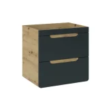 Kopalniški blok BUBA DARK je možno naročiti v kompletu (kopalniški bloki BUBA DARK) ali pa po posameznih elementih po vaši izbiri. Omarica pod umivalnikom