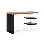 Pisalna miza LINE WOOD črna 120 x 50 – predstavitvena slika