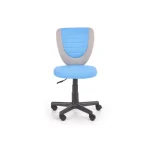 Pisarniški stol TOBI je vrtljiv in nastavljiv po višini. Barve: -siva/modra Dimenzija: - V:78/89 x G:51 x Š:43 cm Nosilnost: 80 kg