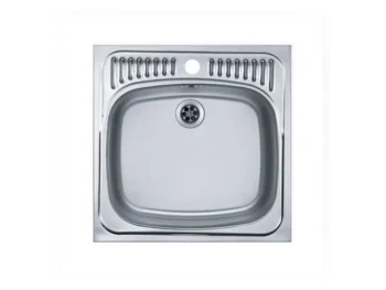 Inox pomivalno korito B130 je vgradno. Minimalna širina omarice je 45 cm. Velikost posode je 34 x 40 x 16. Dimenzija: - D: 46,5 cm x G: 46,5 cm. Korito ne