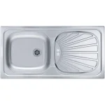 Inox pomivalno korito B80 je vgradno. Korito ima eno posodo in odlagalno površino. Postavitev korita je univerzalna (levo ali desno). Minimalna širina