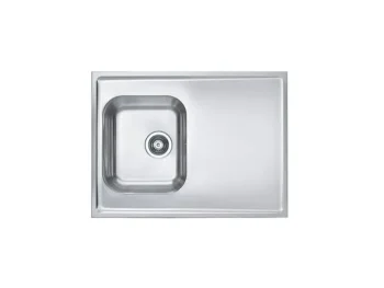 Inox pomivalno korito CP30 je nasadno. Korito ima odlagalno površino. Postavitev korita je univerzalna (levo ali desno). Minimalna širina omarice je 50 cm.