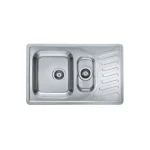 Inox pomivalno korito E110 je vgradno. Korito ima dve posodi, eno večjo in eno manjšo, ter odlagalno površino. Postavitev korita je univerzalna (levo ali