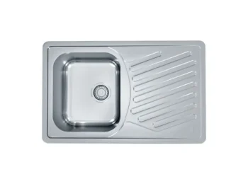 Inox pomivalno korito E 30 je vgradno. Korito ima odlagalno površino. Postavitev korita je univerzalna (levo ali desno). Dimenzija: - D: 81 cm x G: 51 cm