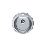 Inox pomivalno korito F 30 je vgradno. Minimalna širina omarice je 45 cm. Velikost posode je 34 cm x 42 cm x 16 cm. Dimenzija: - Fi korita je 51 cm Korito ne