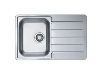 Inox pomivalno korito LN 80 je vgradno. Korito ima odlagalno površino. Minimalna širina omarice je 45 cm. Korito vsebuje sifon. Dimenzija: - D: 79 cm x V: 50