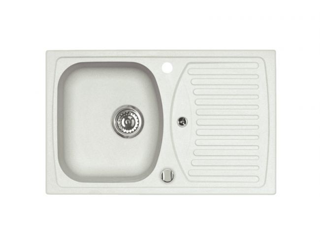 Pomivalno korito RE 30 Pomivalno korito RE30 je narejeno iz granitala. Korito je vgradno. Minimalna širina omarice je 50 cm. Postavitev kotrita je univerzalana (levo ali desno).