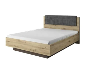 Elegantna in moderna postelja JELENA 160 x 200, je narejena iz visokokakovostnih materialov. Kontrastna barvna kombinacija čudovitega, naravnega hrasta in
