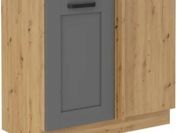 Kuhinjo LIMA je možno naročiti v kompletu (Kuhinjski bloki LIMA) ali pa po posameznih elementih po vaši izbiri. Spodnja kotna omara LIMA 105D je sestavljena