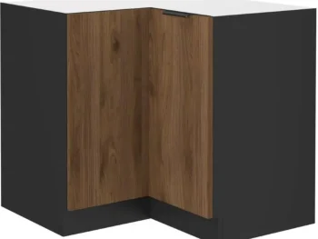 Kuhinjo SILVA je možno naročiti v kompletu (Kuhinjski bloki SILVA) ali pa po posameznih elementih po vaši izbiri. Spodnja kotna omara SILVA 90 x 90D je