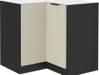 Kuhinjo SINTIA je možno naročiti v kompletu (Kuhinjski bloki SINTIA) ali pa po posameznih elementih po vaši izbiri. Spodnja kotna omara SINTIA 90 x 90G je