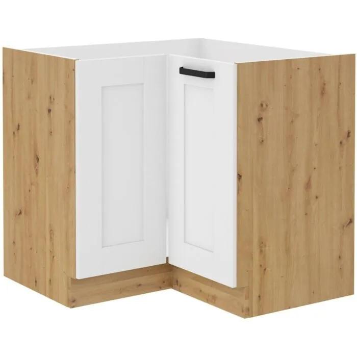 Kuhinjo VANESA je možno naročiti v kompletu (Kuhinjski bloki VANESA) ali pa po posameznih elementih po vaši izbiri. Spodnja kotna omara VANESA 90 x 90D je