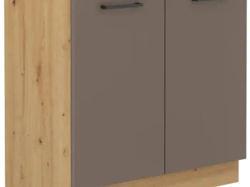 Kuhinjo OMIA je možno naročiti v kompletu (Kuhinjski bloki OMIA) ali pa po posameznih elementih po vaši izbiri. Spodnja omara OMIA 80D ima fronti izdelani