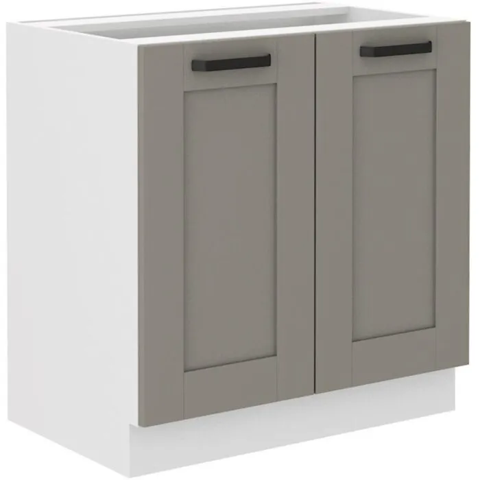 Spodnja omara TAJA 80D Kuhinjo TAJA je možno naročiti v kompletu (Kuhinjski bloki TAJA) ali pa po posameznih elementih po vaši izbiri. Spodnja omara TAJA 80D je sestavljena iz MDF