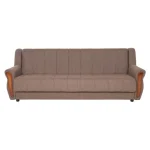 Klasičen trosed Vera je primeren za vsak prostor. Je vzmeten in ima funkcijo ležišča, ter predal za posteljnino. Dimenzije: - D: 230 cm - V: 78 cm - G: 95