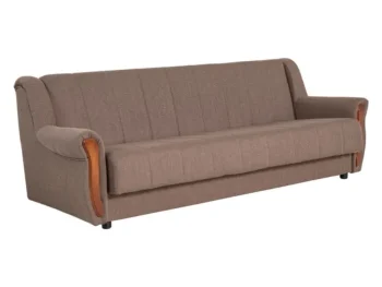 Klasičen trosed Vera je primeren za vsak prostor. Je vzmeten in ima funkcijo ležišča, ter predal za posteljnino. Dimenzije: - D: 230 cm - V: 78 cm - G: 95
