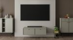 TV omarica TOKI je elegantna in kakovostna omarica, ki se prilega v vsako dnevno sobo. Dobavljiva je v treh barvnih kombinacijah: zelena s črnimi ročaji ter