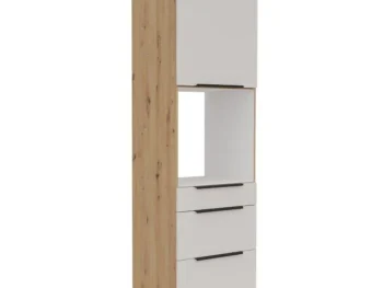 Kuhinjo SOLA je možno naročiti v kompletu (Kuhinjski bloki SOLA) ali pa po posameznih elementih po vaši izbiri. Visoka omara za pečico SOLA 60D 3P je