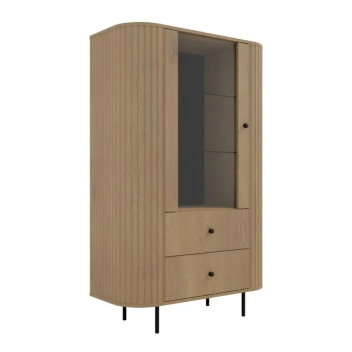 Vitrina OVARI 1 Vitrina OVARI 1, je moderen in eleganten kos pohištva. S svojo ovalno obliko se odlično poda v vsak prostor. Lahko vam krasi prostor v spalnici, dnevni sobi