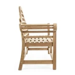 Vrtna klop VERADERO je narejena iz tikovega lesa. Material: - Tikov les Barva: - Natur Dimenzije: širina: 150cm globina: 63cm višina: 104cm višina: 451cm