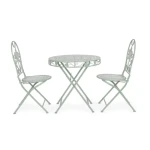 Vrtna miza HARRIET je popolen kos pohištva, ki popestri vašo okolico. Narejena je iz kovine in je zložljiva. Dimenzije: širina: Ø70cm višina: 74hcm