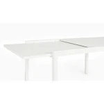 Vrtna miza PELAGIUS BELA iz aluminija. Miza je raztegljiva. Noge ima nastavljive. Barva: - Bela Material: - Aluminij Dimenzije: širina: 135/270cm globina: