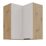 Kuhinjo SOLA je možno naročiti v kompletu (Kuhinjski bloki SOLA) ali pa po posameznih elementih po vaši izbiri. Zgornja kotna omara SOLA 60x60 72 2V je