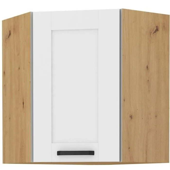Kuhinjo VANESA je možno naročiti v kompletu (Kuhinjski bloki VANESA) ali pa po posameznih elementih po vaši izbiri. Zgornja kotna omara VANESA 60 x 60G 71V