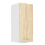 Zgornja omara ARA 30G je sestavljena iz fronte in korpusa iz MDF plošče, debeline 16 mm. Robovi so iz melamina. Ročaji so sivi. Na voljo je v barvi sonome