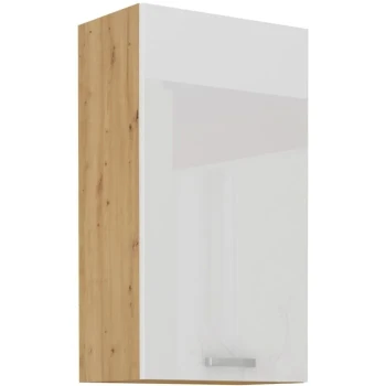 Kuhinjo TISA je možno naročiti v kompletu (kuhinjska bloka TISA) ali pa po posameznih elementih po vaši izbiri.  Zgornja omara TISA 45G 90V fronta je