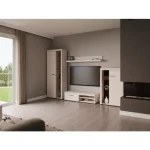 Dnevni regal RUBA bež je moderno oblikovan in elegantnega videza. Dnevni regal je izdelan v EU. Narejen je iz kakovostne laminirane plošče v bež barvi