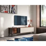 Dnevni regal VILMA je sestavljen iz kar treh kakovostnih kosov pohištva: TV regala, komode ter vitrine. Poleg tega prejmete tudi LED osvetlitev za vsak kos