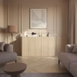 Komoda ELIDA je eleganten in sodoben dodatek k vaši notranjosti. Je praktična, zahvaljujoč LED osvetlitvi pa ustvarja prijetno vzdušje. Komoda je odlična,