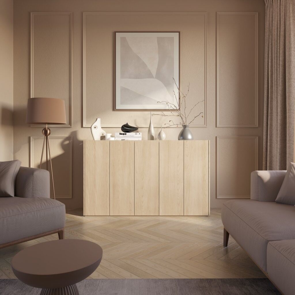 Komoda ELIDA Komoda ELIDA je eleganten in sodoben dodatek k vaši notranjosti. Je praktična, zahvaljujoč LED osvetlitvi pa ustvarja prijetno vzdušje. Komoda je odlična,