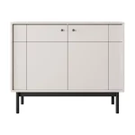 Komoda JAPONI 104 kašmir je elegantna in preprosta. Odlično se poda v vsak dnevni prostor. Narejena je iz visokokakovostnih materialov, kar zagotavlja