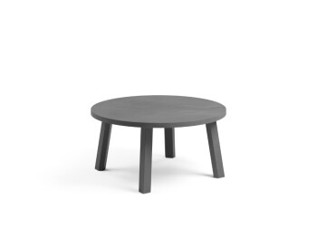 Vrtna mizica MAXIMO 60 MINI. Vrtna klubska mizica Maximo, s strukturo regenerirane smole z visoko vsebnostjo recikliranih materialov z mat zaključkom in