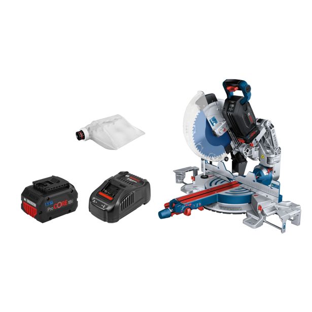 AKU. KROŽNA NAMIZNA ŽAGA BOSCH PROFESSIONAL GCM 18V-305 GDC 2X18V 5.5AH BATERIJE