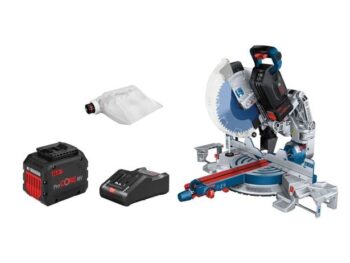 AKU. KROŽNA NAMIZNA ŽAGA BOSCH PROFESSIONAL GCM18V-305 GDC 2X18V 12AH BATERIJE