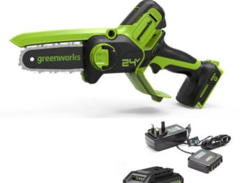 AKUMULATOR. VERIŽNA ŽAGA GREENWORKS 24V Z 2AH BATERIJO+ POLNILNIK