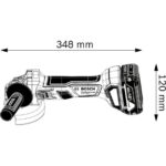 AKUMULATORSKI KOTNI BRUSILNIK 115 MM GWS 180-LI SOLO ORODJE – BOSCH PROFESSIONAL – dodatni pogled 1