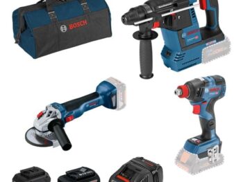 AKUMULATORSKI SET BOSCH PROFESSIONAL GBH 18V-26 +GDX 18V-200 C + GWS 18V-10