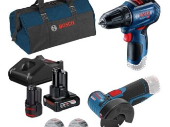 AKUMULATORSKI SET BOSCH PROFESSIONAL GWS 12V-76 + GSR 12V-30