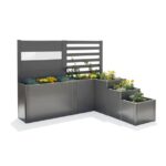 BIOHORT KOVINSKA VRTNA GREDA TEMNO SIVA – dodatni pogled 2