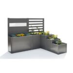 BIOHORT KOVINSKA VRTNA GREDA TEMNO SIVA – dodatni pogled 3