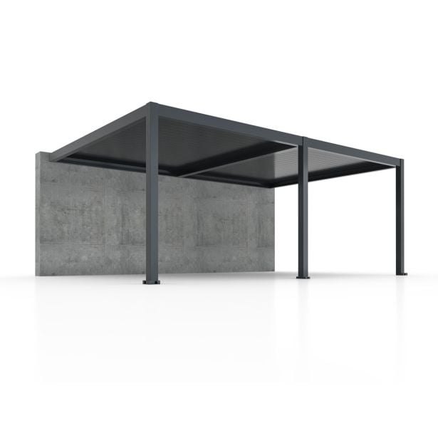 BIOKLIMATSKA PERGOLA BELLANO MOTORIZIRANA 6X4 M - PRITRJENA V STENO