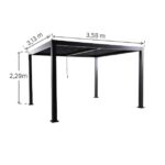 BIOKLIMATSKA PERGOLA NATERIAL CLIMA ALU 313X358 TEMNO SIVA – dodatni pogled 2