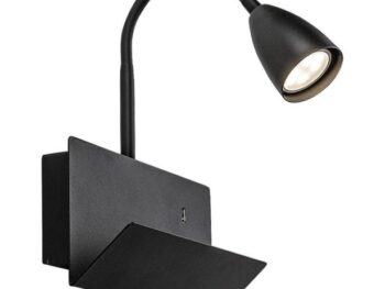 DEKORAT. STENSKA SVETILKA RABALUX TACITO GU10 1X25W ČRNA