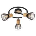 DEKORATIVNI REFLEKTOR FEROTEHNA BLACK+WOOD 3X25W MAX E14